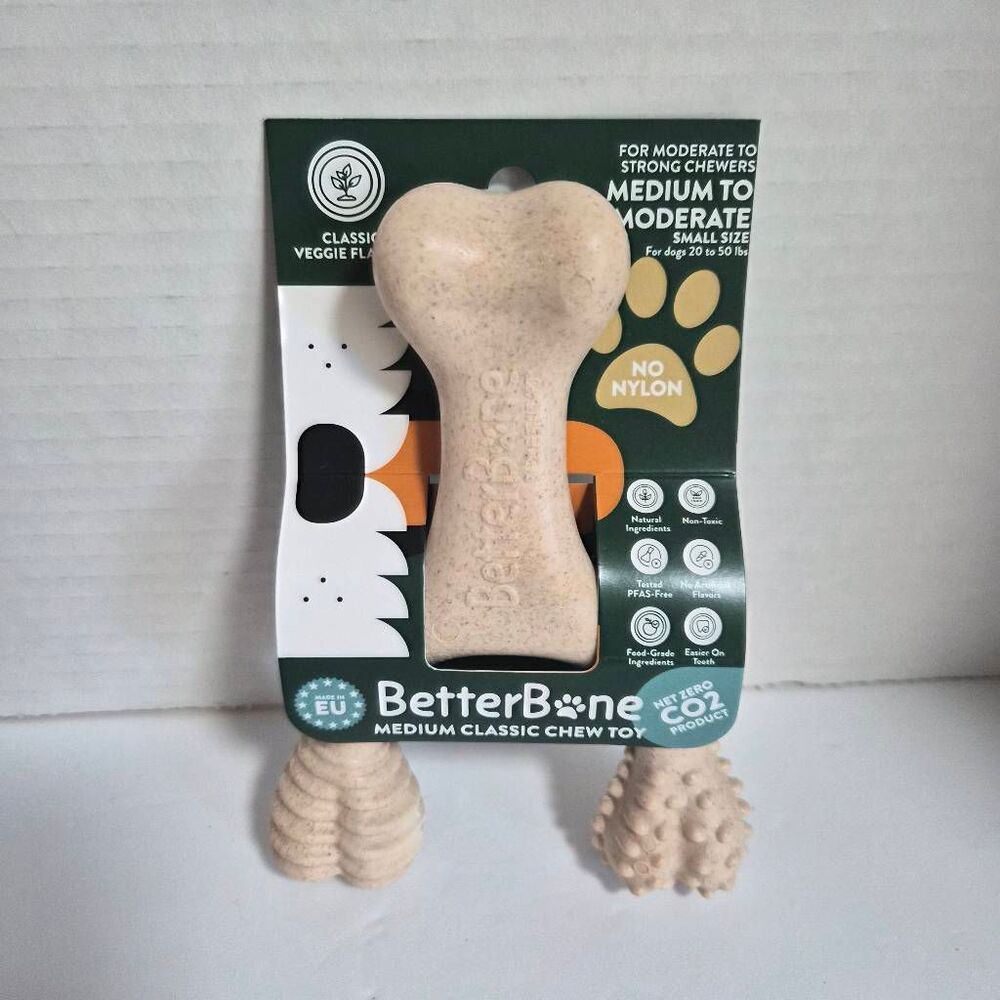 NIB 6pk BetterBone Small Size Medium Hard Veggie Flavor Dog Chews Treats Toys